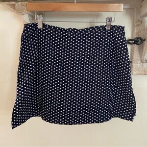 Y2K Tantrums star print navy and white skort